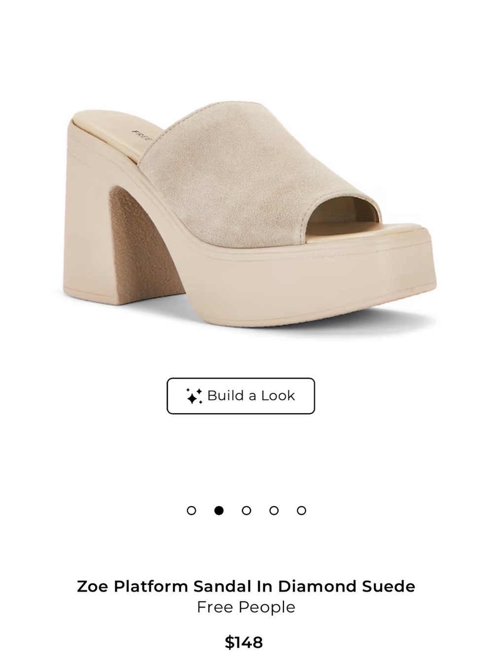 Free People Taupe Suede Platform Mules